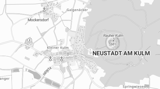 Kartenausschnitt der Webkarte Vektor im Grau-Stile vom Gebiet Neustadt am Kulm