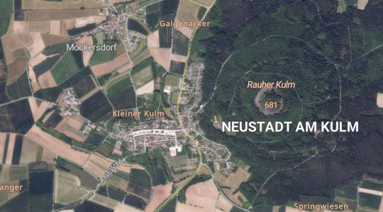 Kartenausschnitt der Webkarte Vektor im Luftbild-Stile vom Gebiet Neustadt am Kulm